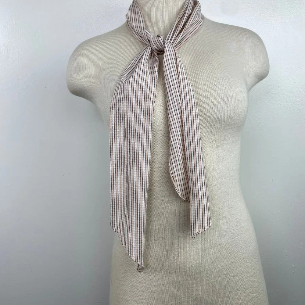 Pale Pink Gingham Belt or Neck Tie 4